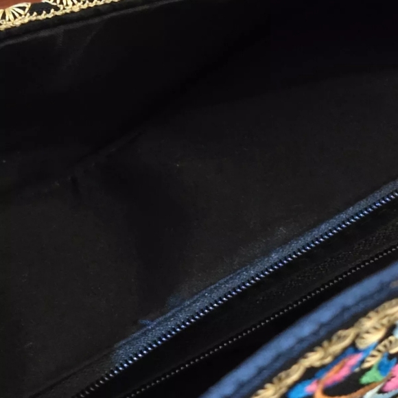 Embroidered Floral Print Zipper Money Coin Wallet Purse Multicolor Artsy - Picture 10 of 10